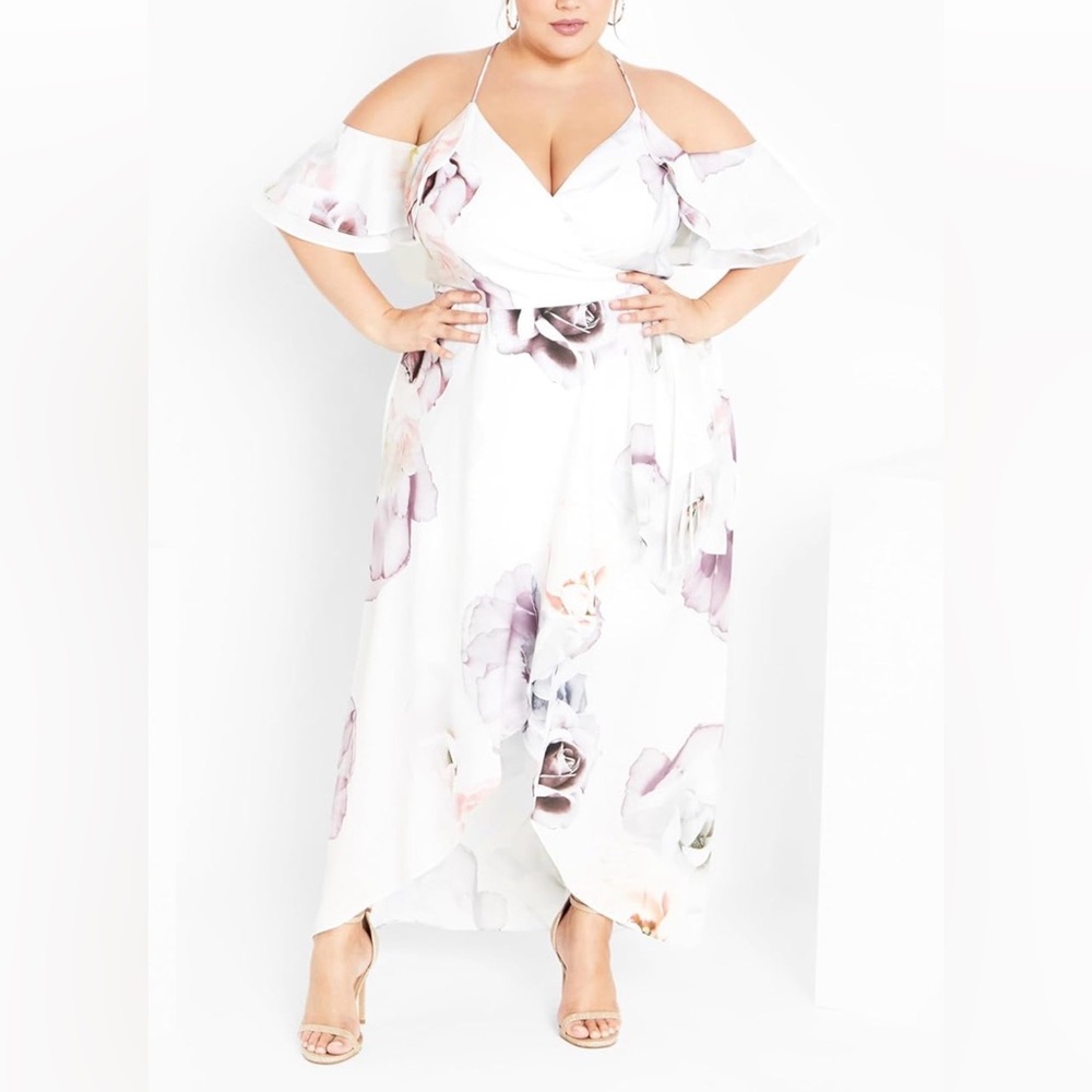 NWT City Chic Maxi Sweet Bella Maxi Floral Dress Size 18
